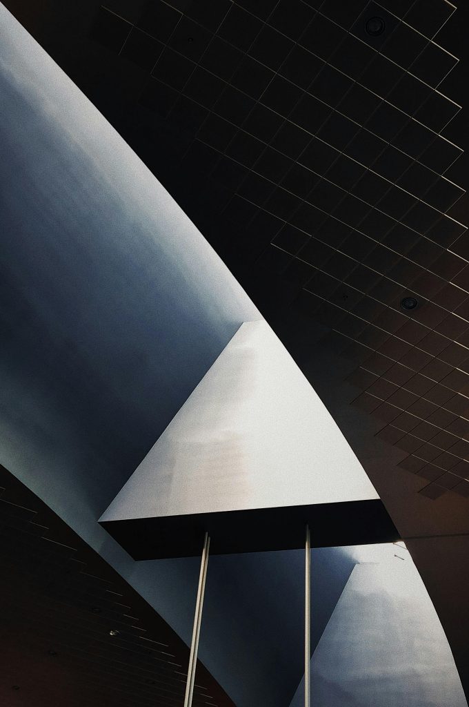 Capture of modern abstract architectural geometry in Copenhagen, Denmark.