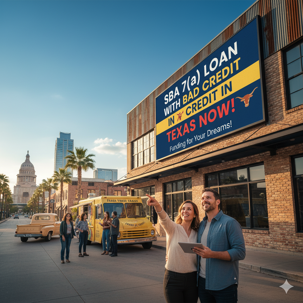 SBA 7(a) Loan With Bad Credit in Texas Now!