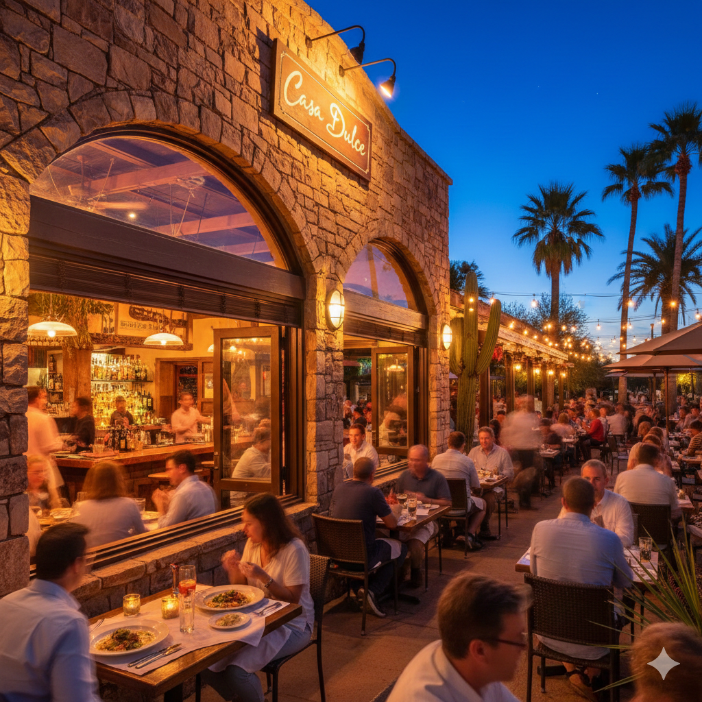 small restaurant in scottsdale arizona that is busy on a friday night