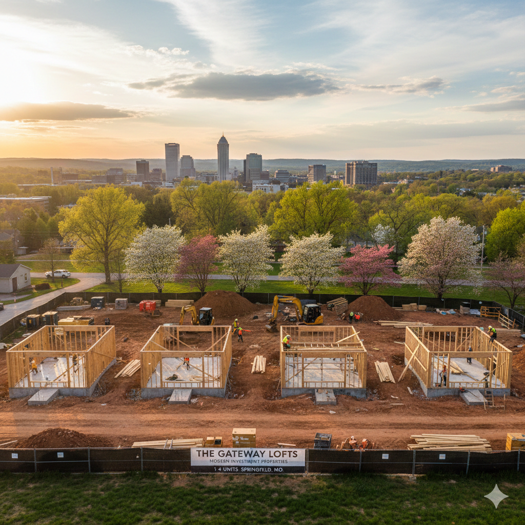 construction site in springfield missouri. it should be for an investment property 1-4 units