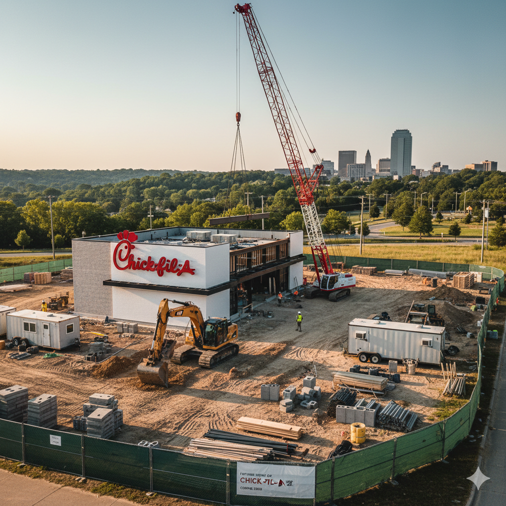construction site for a chic-fil-a in little rock arkansas