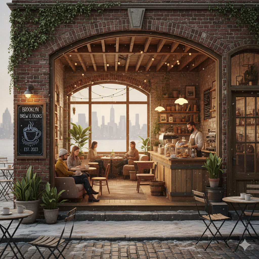 cozy cafe in brooklyn new york