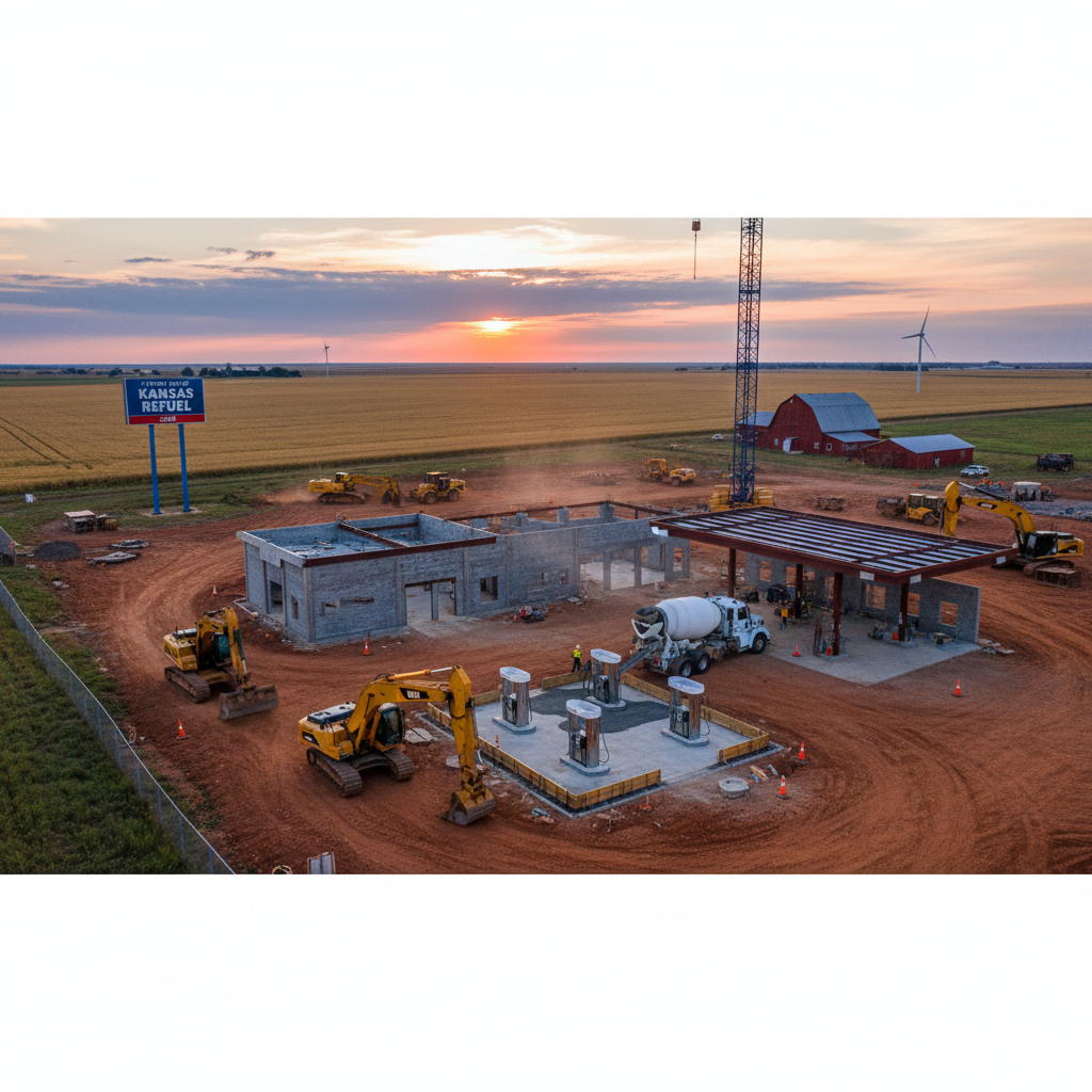 construction of a gas station in kansas