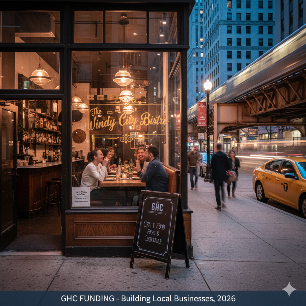 small restaurant in the heart of downtown chicago
