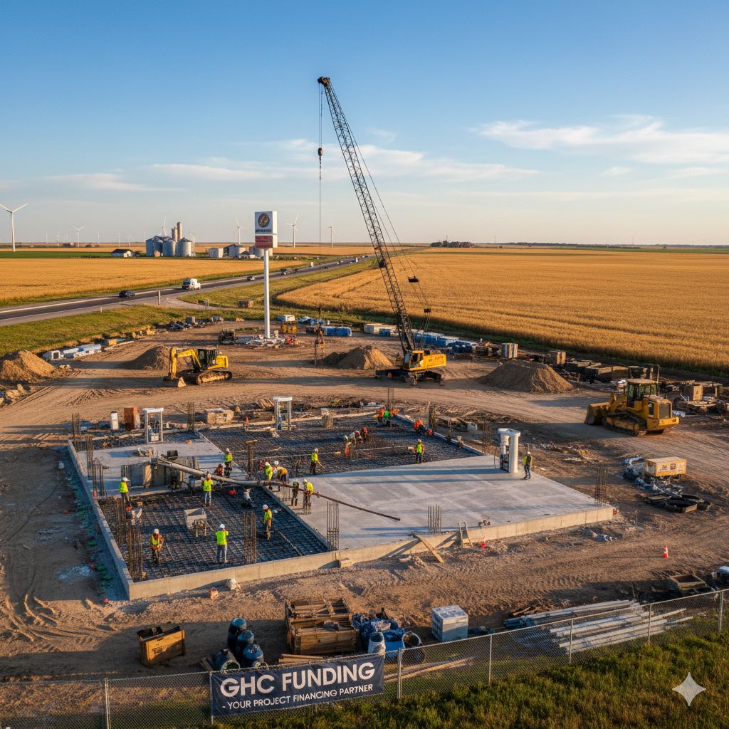 construction site for a gas station in kansas