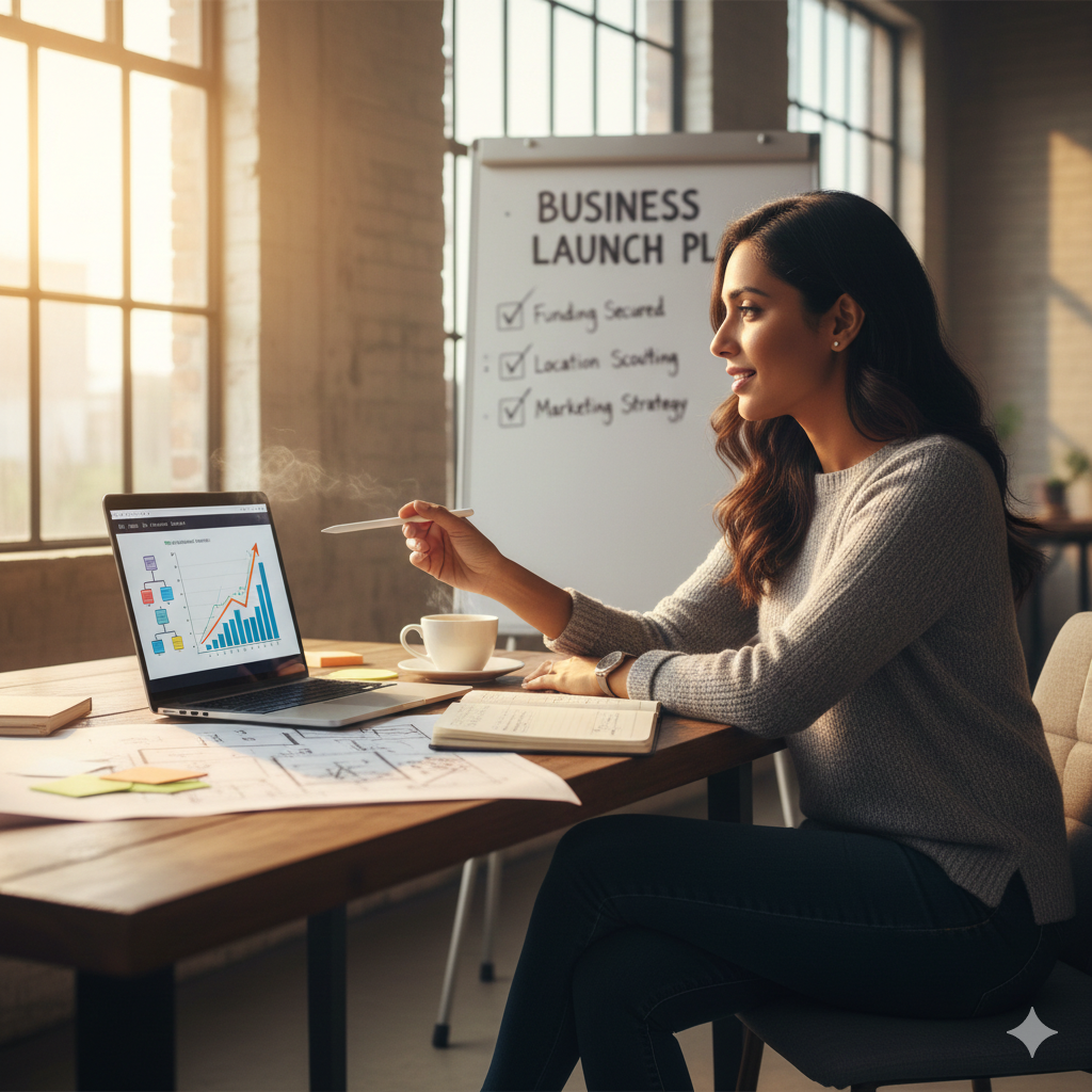 entrepreneur starting their business