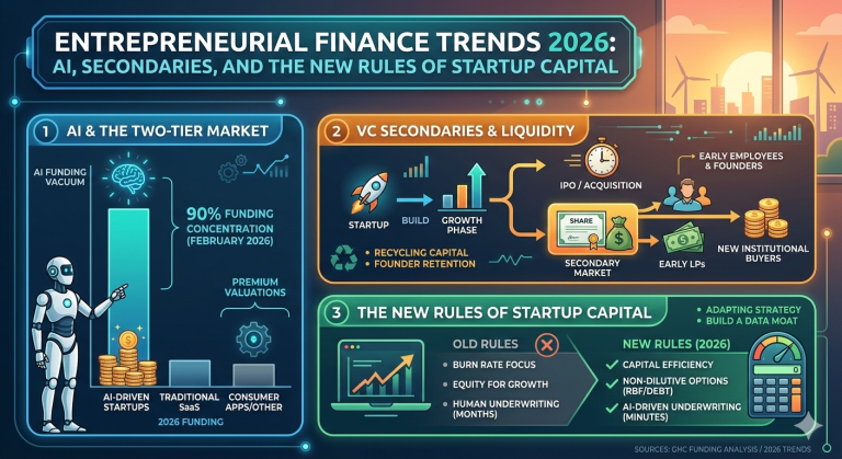 Entrepreneurial Finance Trends 2026: AI, Secondaries, and the New Rules of Startup Capital